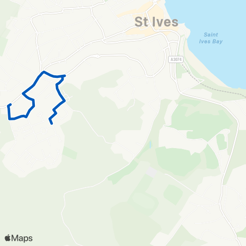 St Ives Minibus Services  map