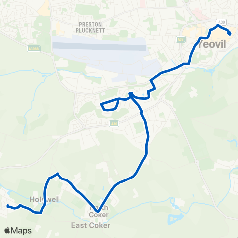 South Somerset Community Transport  map