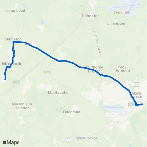 South West Coaches  map