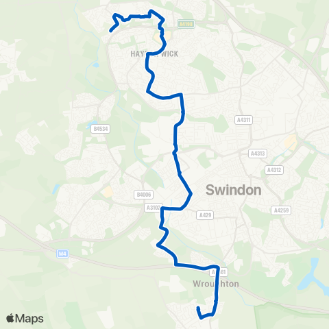 Swindon's Bus Company  map