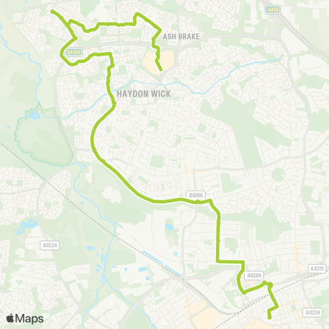 Swindon's Bus Company  map