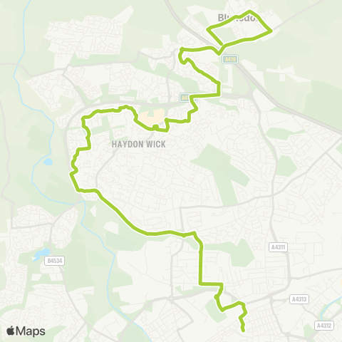 Swindon's Bus Company  map