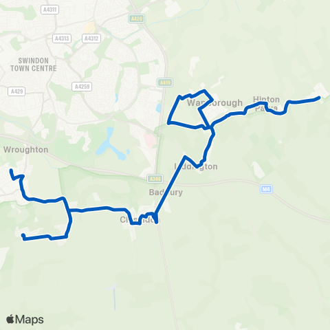 Swindon's Bus Company  map