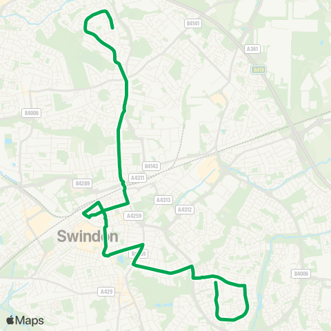 Swindon's Bus Company  map