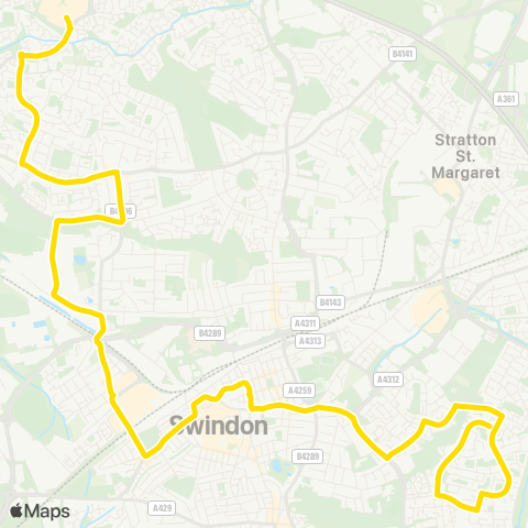 Swindon's Bus Company  map