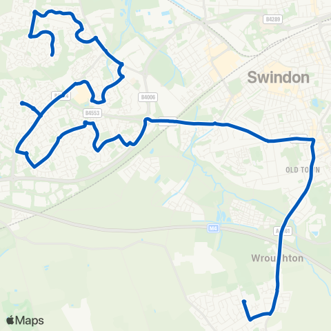 Swindon's Bus Company  map