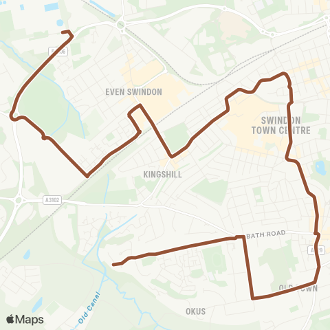 Swindon's Bus Company  map