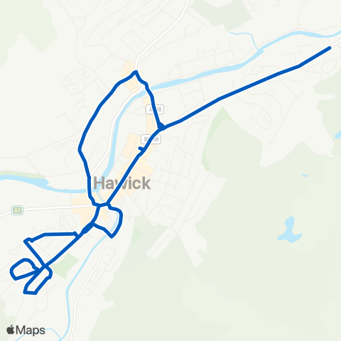 Scottish Borders Council Mart Street Bus Stance - Oliver Place map