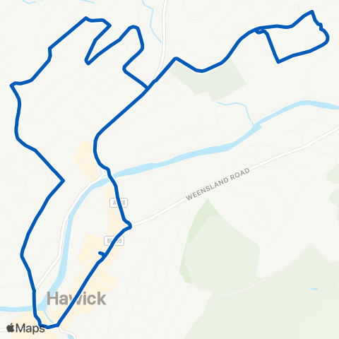 Scottish Borders Council Mart Street Bus Stance - Oliver Place map