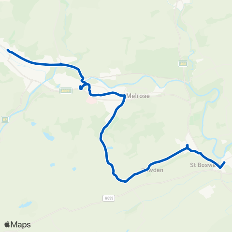 Scottish Borders Council Transport Interchange (Stance 7) - St Boswells Bus Stance map