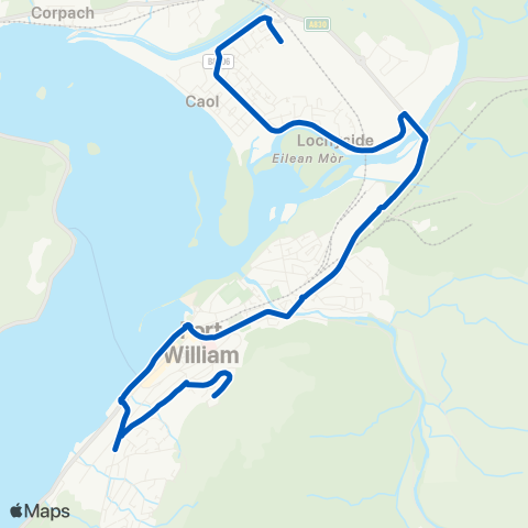 Shiel Buses Bun Sgoil Loch Abar - Perth Place map