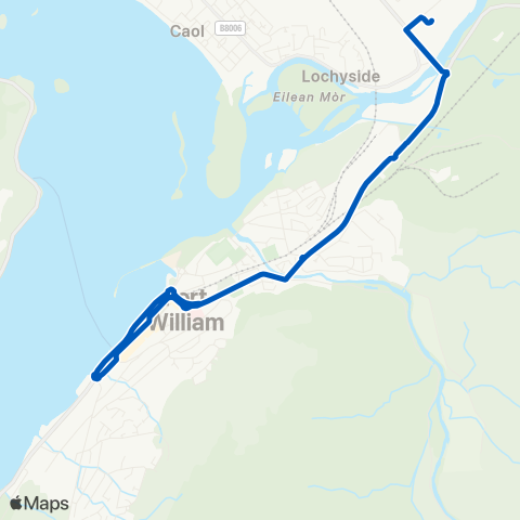 Shiel Buses Lochaber HS - Perth Place map