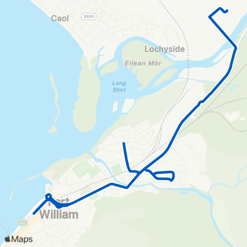 Shiel Buses Lochaber HS - Nevis Sport map