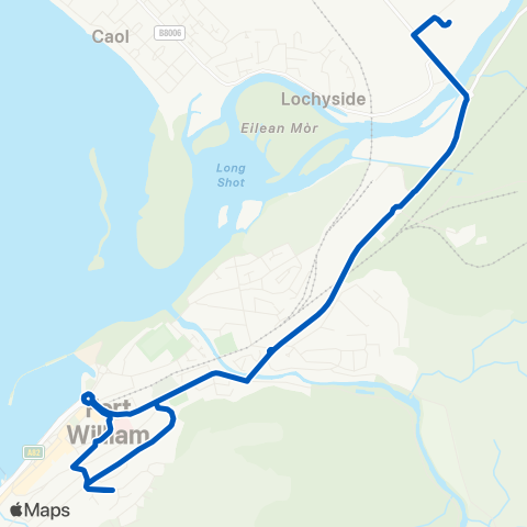 Shiel Buses Lochaber HS - Terminus map