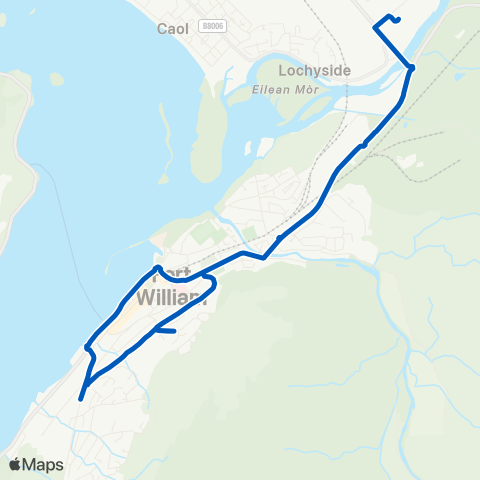 Shiel Buses Primary School - Terminus map