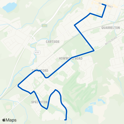 Shuttle Buses Houston Square (Stop 3) - Auchengreoch Rd map