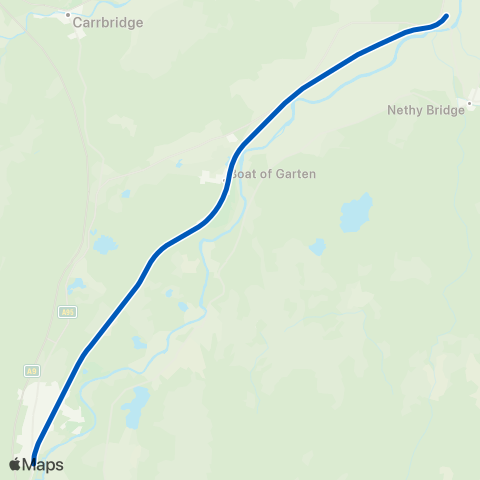 Strathspey Steam Railway Broomhill - Aviemore map