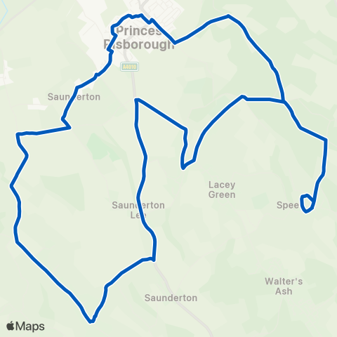 Risborough Area Community Bus  map