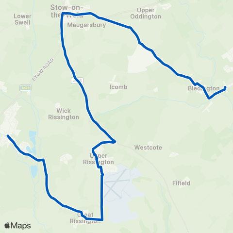 Pulhams Coaches  map