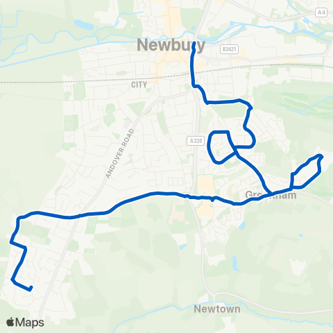 Newbury & District  map