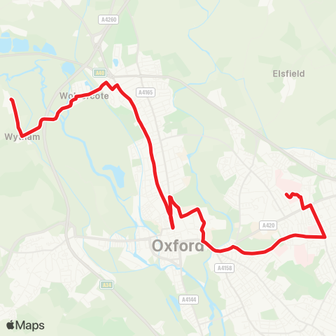 Oxford Bus Company  map