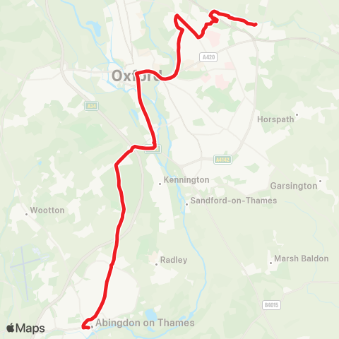 Oxford Bus Company  map