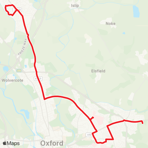 Oxford Bus Company  map