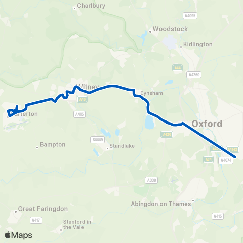 Pulhams Coaches  map