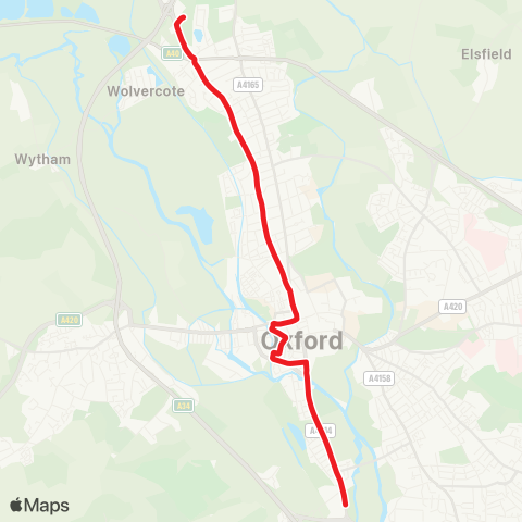 Oxford Bus Company  map