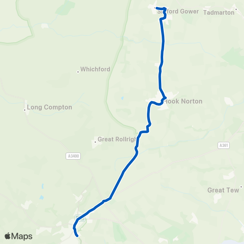 Pulhams Coaches  map