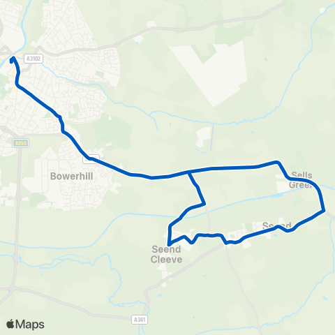 The Seend Shuttle  map