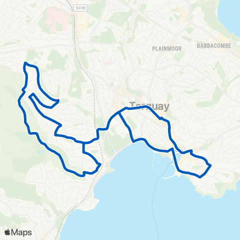 Torbay Buses  map