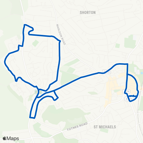 Torbay Buses  map