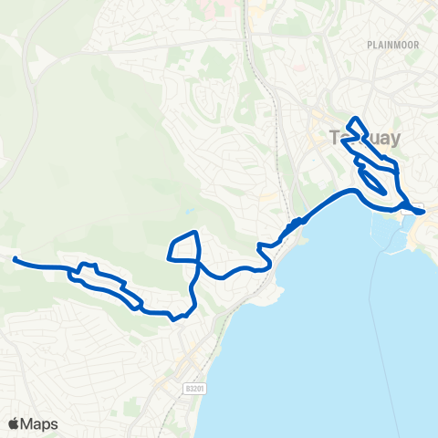 Torbay Buses  map