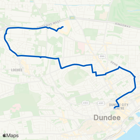 Xplore Dundee Kingsway Retail Pk - Albert Square (Stop 2) map