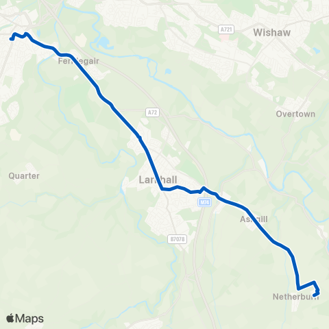 Whitelaw Coaches Craignethan Crescent - Bus Sta (stance 3) map