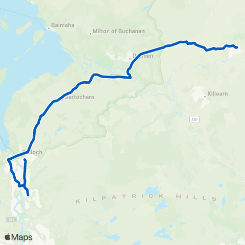WM Travel High School - Balloch Bus Terminus map