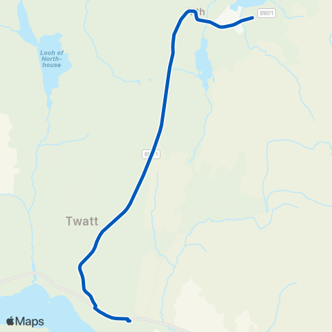 Wastbus EV Charge Point - Whitelaw Road map