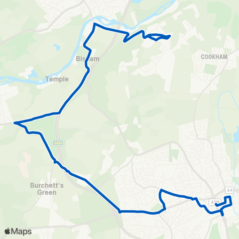 Thames Valley Buses  map