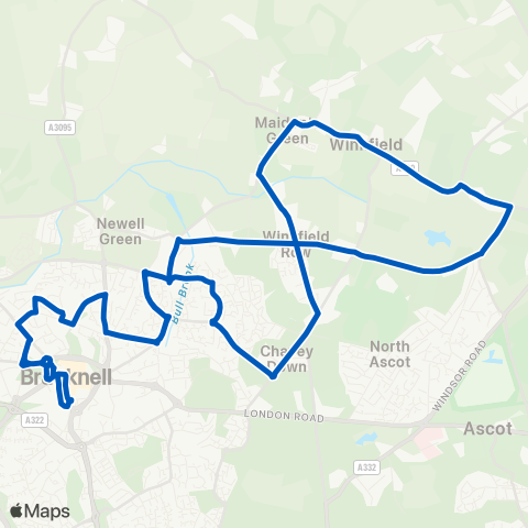 Thames Valley Buses  map