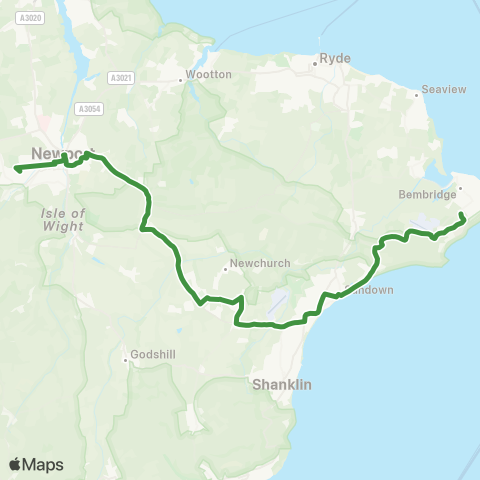 Southern Vectis  map