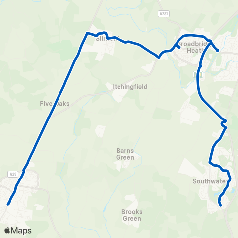 Sussex Coaches  map