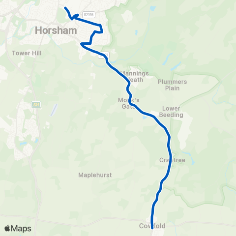 Sussex Coaches  map