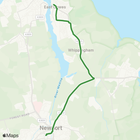 Southern Vectis  map