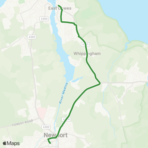 Southern Vectis  map