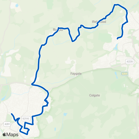 Sussex Coaches  map