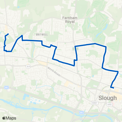 Thames Valley Buses  map