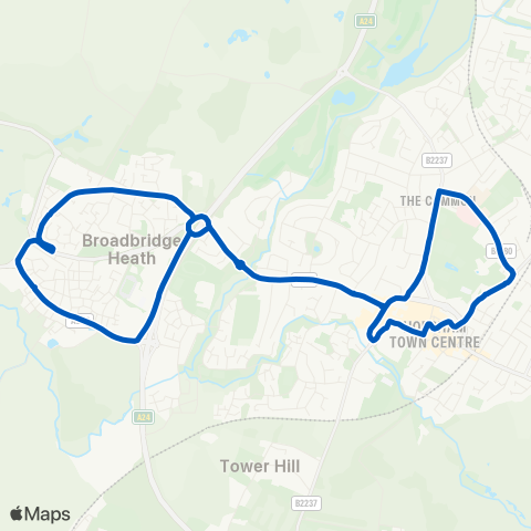 Sussex Coaches  map