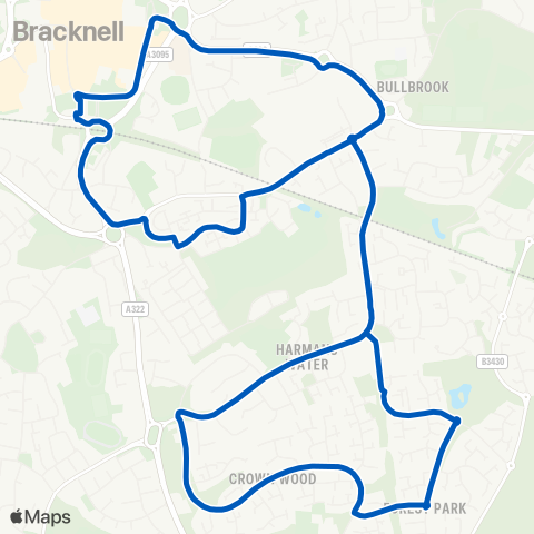 Thames Valley Buses  map