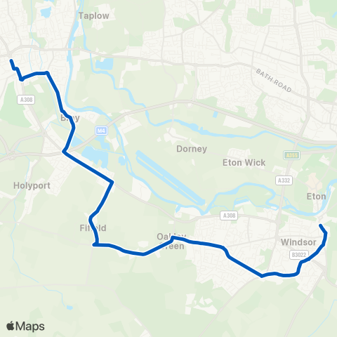 Thames Valley Buses  map